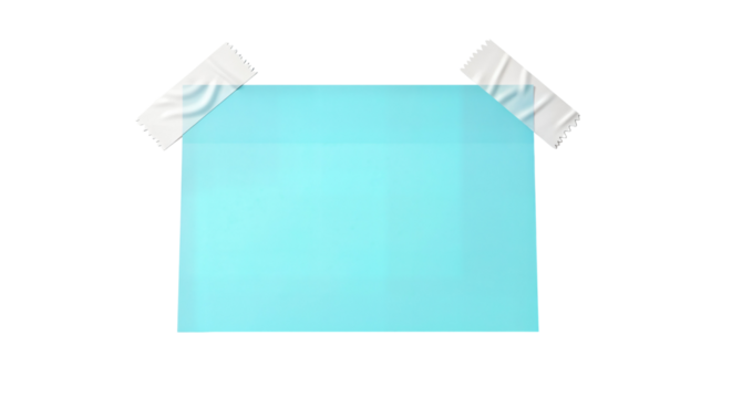 Sticky note reminder. Post it note paper. blue sheets for notes isolated with clipping path on background.