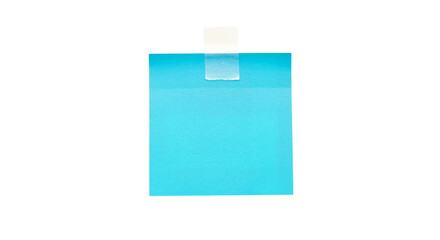 Sticky note reminder. Post it note paper. blue sheets for notes isolated with clipping path on background.