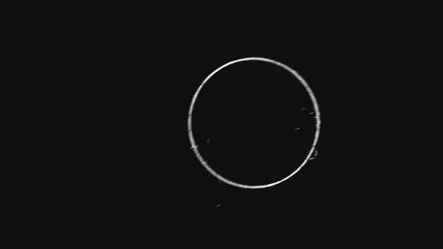 wiggling white cirle on black background video