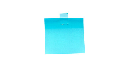 Sticky note reminder. Post it note paper. blue sheets for notes isolated with clipping path on...