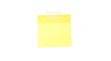 Sticky note reminder. Post it note paper. Yellow sheets for notes isolated with clipping path on background.