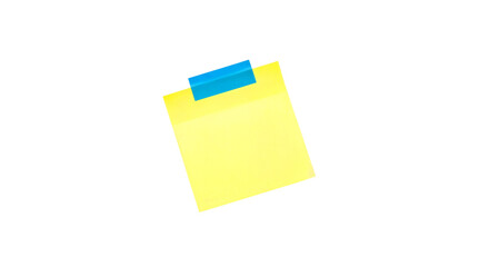 Sticky note reminder. Post it note paper. Yellow sheets for notes isolated with clipping path on...