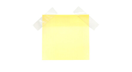 Sticky note reminder. Post it note paper. Yellow sheets for notes isolated with clipping path on background.