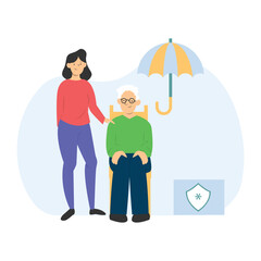 Family Care Vector Illustration Which can easily edit or modify