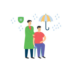 Weather Risk Management Vector Illustration Which can easily edit or modify