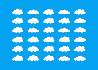 Fototapeta premium seamless pattern with clouds icon