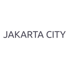JAKARTA CITY Text Logo Transparent Background