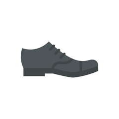 Dark Gray Leather Oxford Shoe For Men Flat Design Style Isolated On White Transparent Background Detailed Vector Illustration