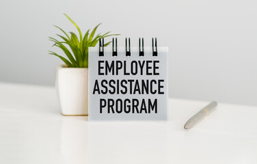 EAP Employee Assistance Program Written - concept of bonus year end or holiday gift money for team...