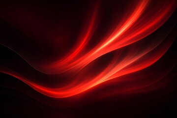 Fototapeta premium Scarlet Surge – Abstract Red Light Flow in Deep Space