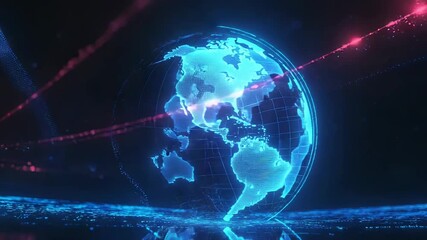 Digital globe network connecting world data communication - Powered by Adobe