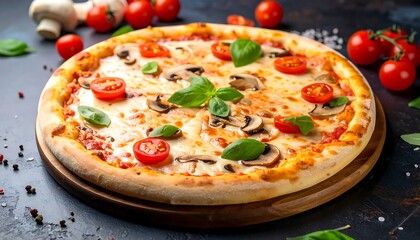 Delicious pizza with toppings (1)