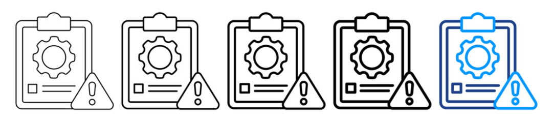 Risk Management Icon Different Style Outline Collection Set