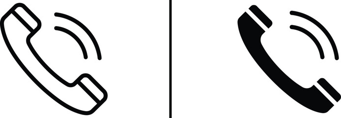 Phone Call Icon, Communication Telephone Symbol Vector