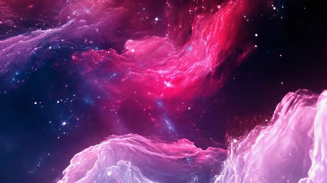 Colorful cosmic nebula forming gas and stars