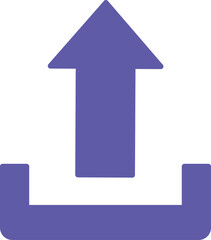 Colored Upload Icon. Vector Illustration. The Process of Transferring Data from a Computer or Device to the Internet. Download Concept