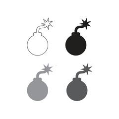 Stylized cartoon bomb.