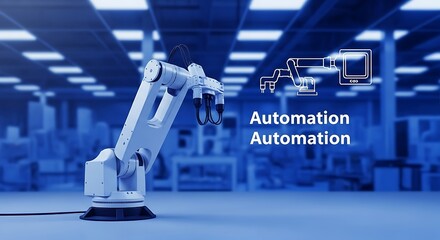 Robotic Arm in Automated Factory - Precision and Efficiency.