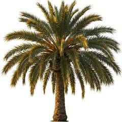 Realistic Palm Tree Isolated With Transparent Background