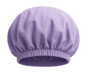 Lavender bouffant cap featuring an elastic band for a secure fit.