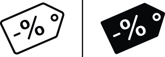 Discount Tag Icon, Sale Percentage Vector