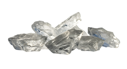 Realistic Pile Of Ice Chunks With Transparent Background Isolated