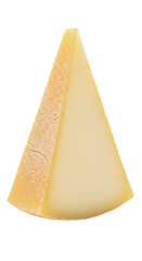 Realistic Wedge Of Aged Yellow Cheese With White Specks Isolated