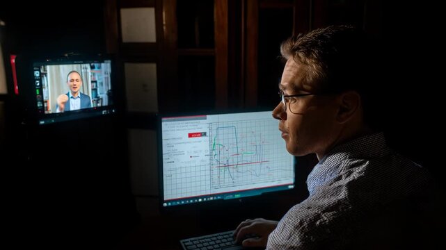 Analyst filming a video summary to communicate opinion poll insights clearly to remote stakeholders.