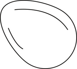 Black and white egg icon