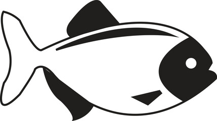 black and white shark