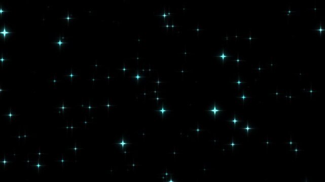 Seamless loop video of Sparkling fantasy particle background (light blue)