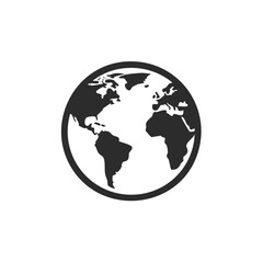 Fototapeta premium Monochrome illustration of Earth globe for global concepts, worldwide communication