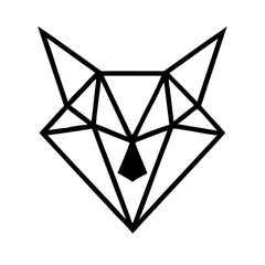 Geometric fox head design with nose