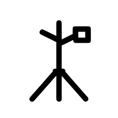 Camera on tripod, ready to capture memories