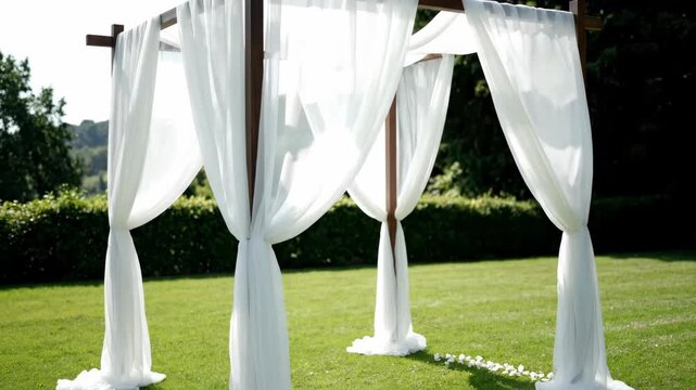 Jewish Wedding Chuppah Canopy Wide Shot