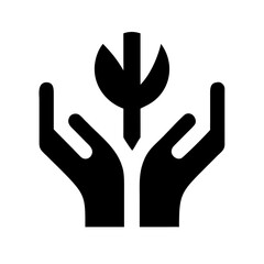 Hands holding a growing plant, symbolizing growth