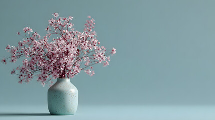 vase with pink flowers