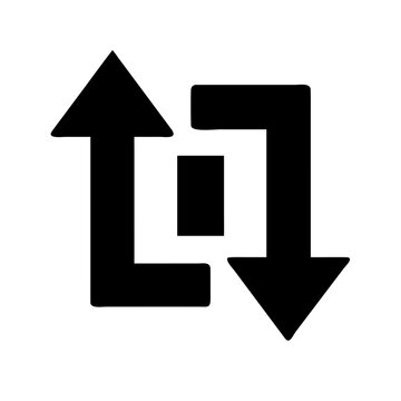 Reversible process icon showing a two way direction