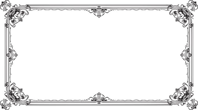 vintage frame engraving vector