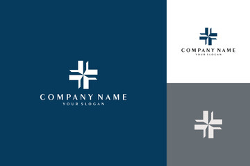 Obraz premium Abstract Medical Cross Logo Design for Healthcare and Pharmaceutical Brands.