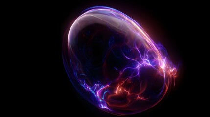 Glowing Energy Sphere with Electric Discharge image