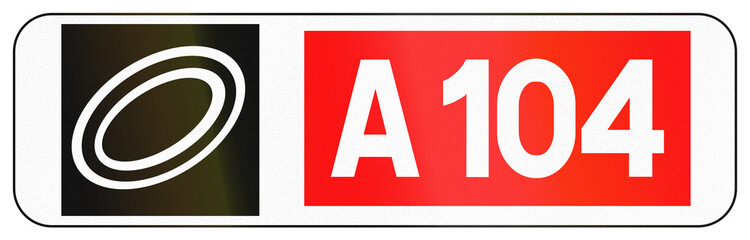 Additional road sign panel used in France - Ring road number