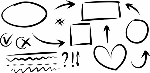 Doodle design element lines a...