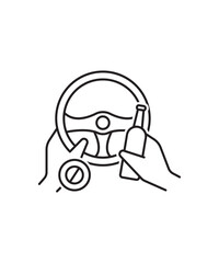 no drink and drive icon, vector best line icon.