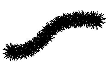 christmas tinsel  silhouette illustration