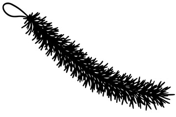 christmas tinsel  silhouette illustration