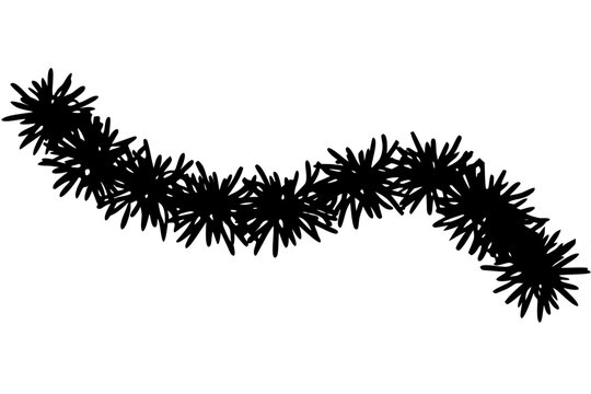 christmas tinsel  silhouette illustration