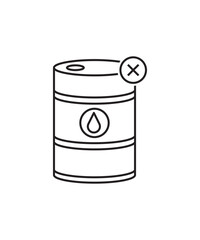 no oil icon, vector best line icon.
