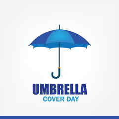 Umbrella Cover Day vector graphic great for Umbrella Cover Day celebration. flat design. story design. flat illustration. simple and elegant
