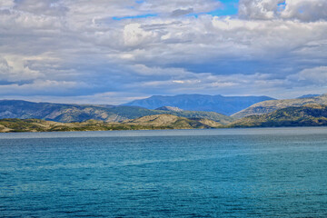 Stra&szlig;e von Korfu, Meerenge zwischen der griechischen Insel Korfu und dem griechischen Festland (bei Igoumenitsa) 